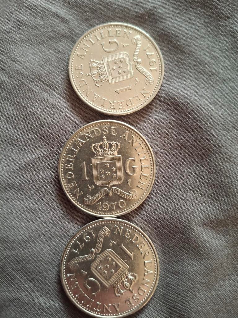 Nederlandse Antillen Gulden Munten - Set van 3, Postzegels en Munten, Postzegels | Volle albums en Verzamelingen, Ophalen of Verzenden