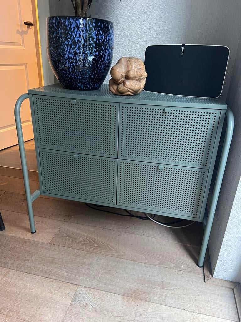 Ikea ladekastje Nikkeby groengrijs, Tuin en Terras, Tuinbanken, Ophalen, Zo goed als nieuw, Metaal