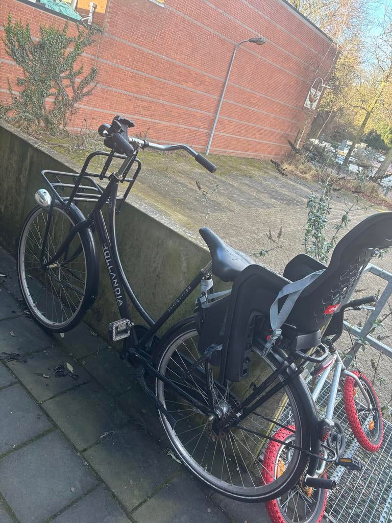 Omafiets met kinderstoel en telefoonhouder, Fietsen en Brommers, 53 tot 56 cm, Ophalen of Verzenden, Gebruikt, Handrem