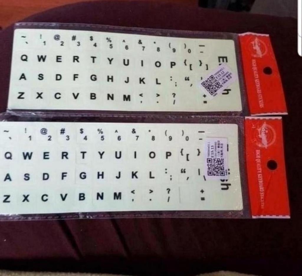 Lichtgevende Waterdicht Toetsenbord Stickers per vel €5,00, Ophalen of Verzenden, Overige indelingen, Nieuw