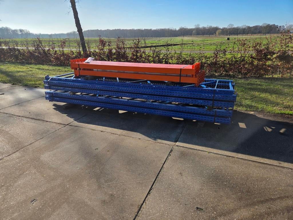 2x set 8.5mTegometall palletstelling magazijnstelling, Ophalen