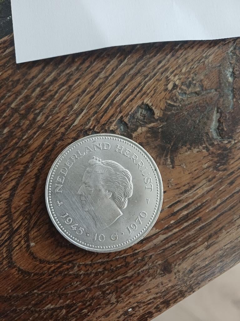 Zilveren tientje Juliana 1970 Nederland Herrijst, Postzegels en Munten, Munten | Nederland, Koningin Juliana, Zilver, Ophalen of Verzenden