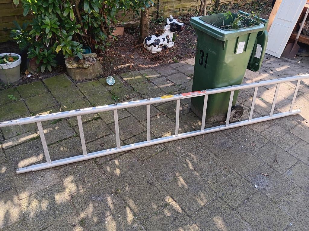 Dakladder 280x45 cm - Aluminium layher, Doe-het-zelf en Verbouw, Ladders en Trappen, Ophalen, Gebruikt, Ladder, 2 tot 4 meter