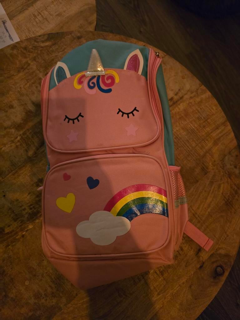Leuke eenhoorn rugzak voor kinderen - Roze met regenboog, Gebruikt, 25 tot 40 cm, 30 tot 45 cm, Ophalen