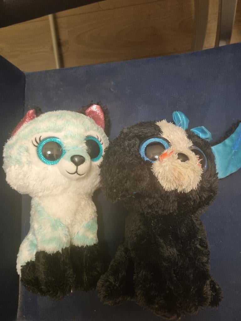 2 schattige Ty Beanie Boos knuffels, Ophalen of Verzenden, Zo goed als nieuw, Hond