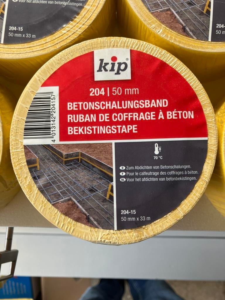 Kip 204 bekistingstape, Ophalen of Verzenden, Nieuw, Overige materialen, 15 m² of meer