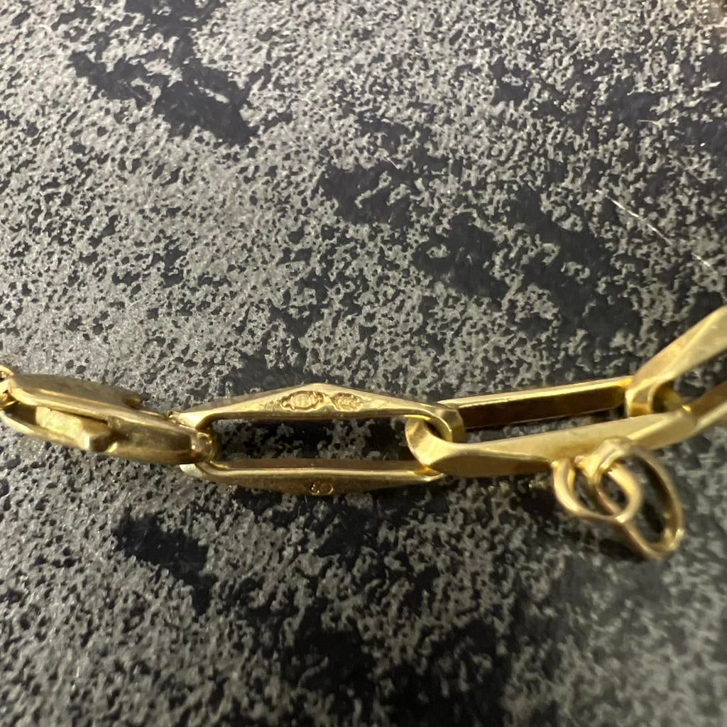 14 karaat gouden armband massieve closed for ever schakel, Ophalen of Verzenden, Nieuw, Goud