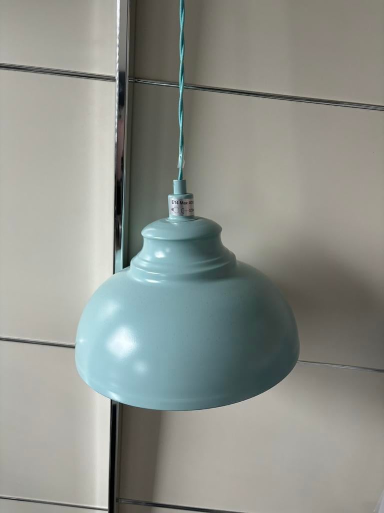 Hanglamp turquoise, Huis en Inrichting, Ophalen, Zo goed als nieuw, Minder dan 50 cm