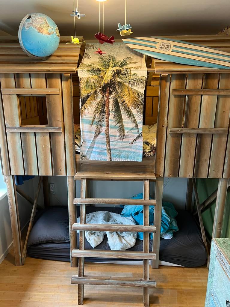 Uniek Boomhutbed / Hoogslaper  / jungle bed, 85 tot 100 cm, Gebruikt, Ophalen of Verzenden, Hoogslaper of Stapelbed