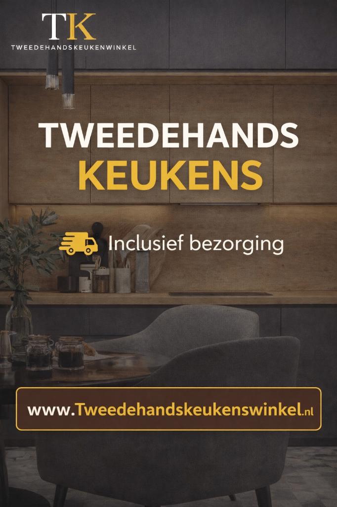 ✨Zijdeglans greeploos keuken met kastenwand✨, Ophalen, Wit, Dubbelwandige keuken, Zo goed als nieuw