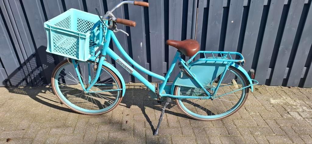 Popal meisjesfiets met mand 26inch, Fietsen en Brommers, 26 inch of meer, Gebruikt, Ophalen of Verzenden, Handrem