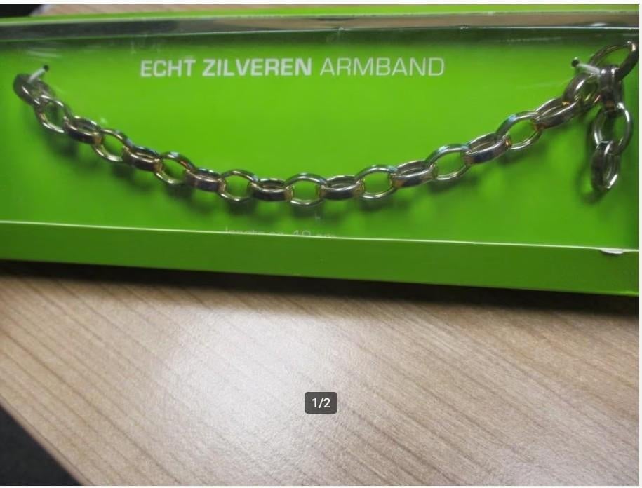 ECHT 925 ZILVEREN ARMBAND NIEUW in verpakking, Verzenden, Nieuw, Zilver, Zilver