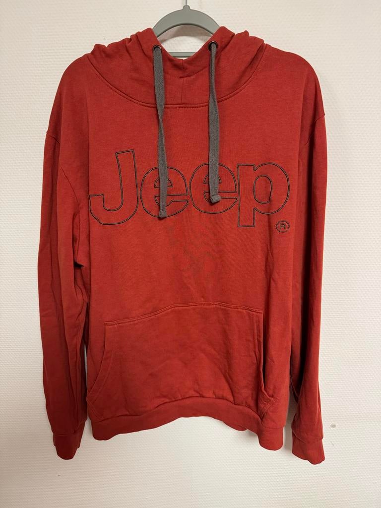 Jeep Hoodie - Oranje/Rood met logo, Ophalen of Verzenden, Gedragen, Maat 56/58 (XL), Rood
