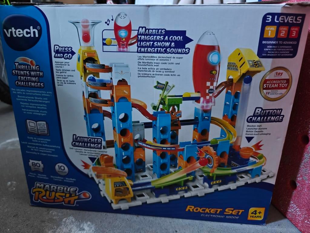Vtech Marble Rush Rocket Set knikkerbaan, Ophalen of Verzenden, Zo goed als nieuw