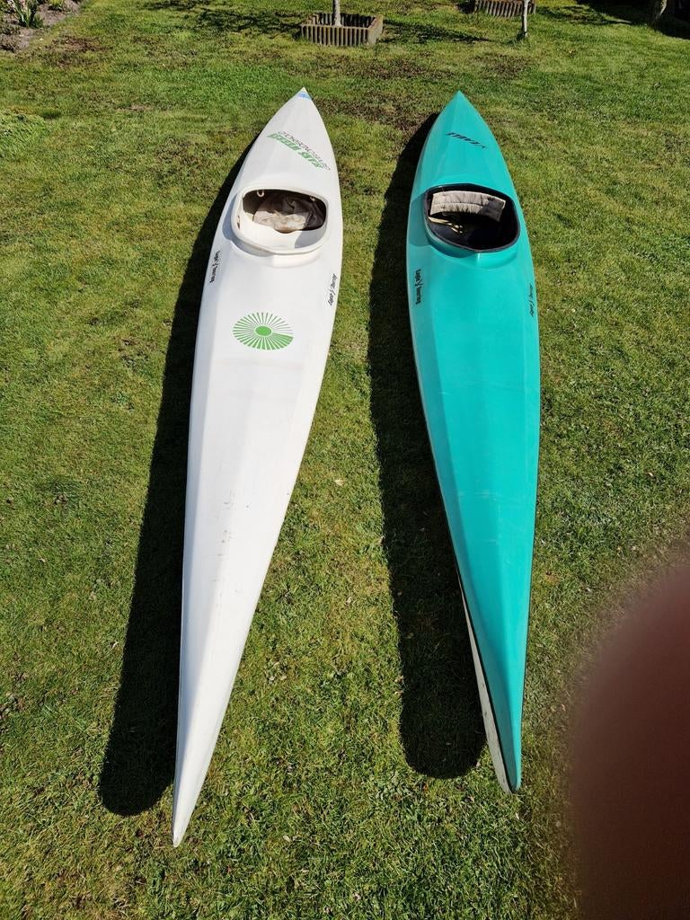 Volwassenen kano 5m lang Eagle Touring, Ophalen, Gebruikt, Eén persoon, Met peddels