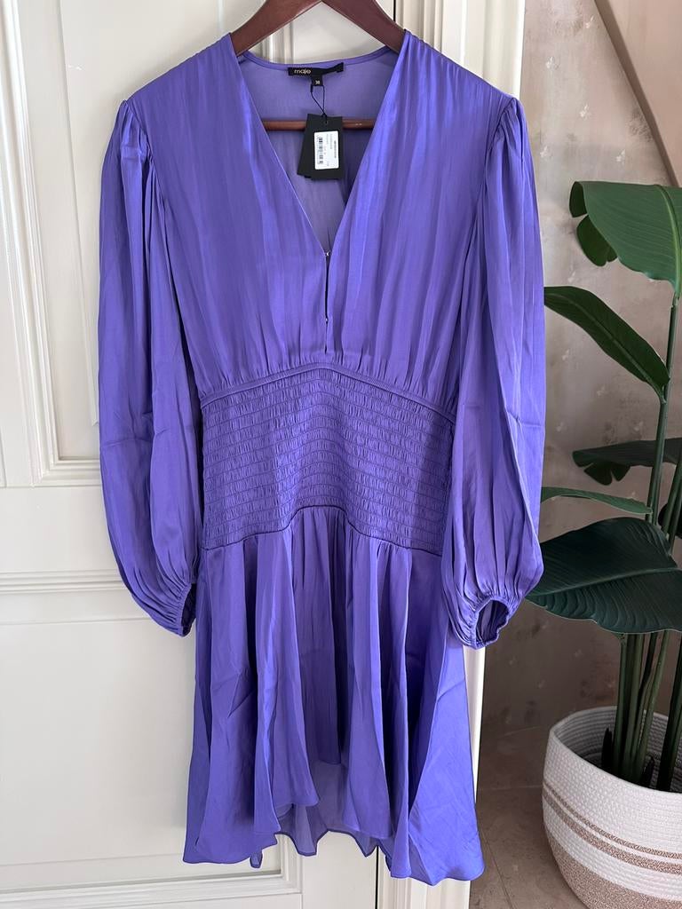 Maje Paarse Lila Jurk Maat 38 Nieuw, Kleding | Dames, Maat 38/40 (M), Paars, Nieuw, Ophalen of Verzenden