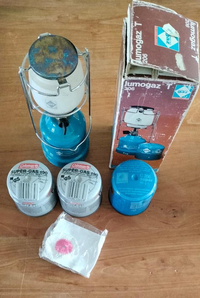 Campinggaz gaslamp, Ophalen, Gebruikt