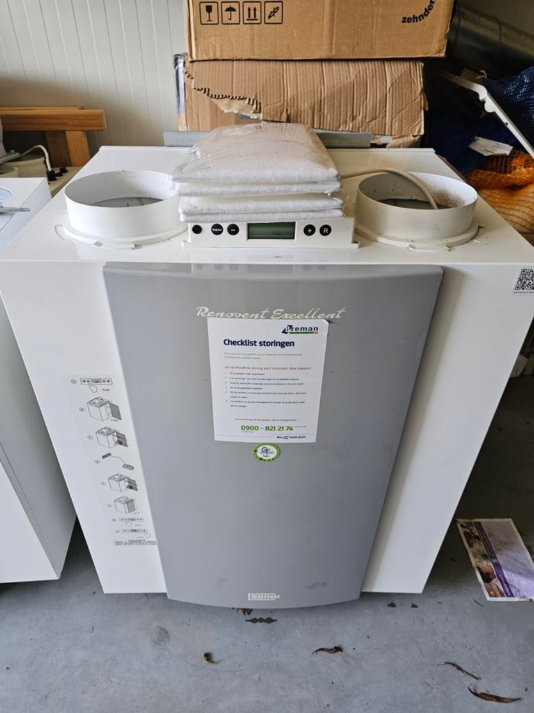 Woonhuis ventilatie WTW Brink renovent excellent 300, Ophalen, Ventilator en Afzuiger