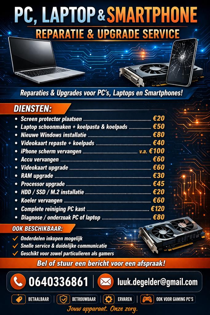 Reparatie en diensten. Aangeboden, Ophalen of Verzenden, Zo goed als nieuw