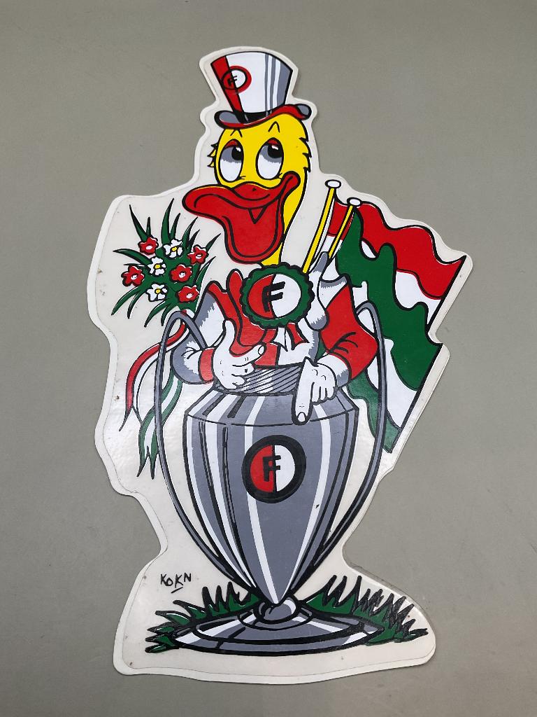 Grote oude Feyenoord sticker, Verzamelen, Ophalen of Verzenden, Zo goed als nieuw, Feyenoord, Poster, Plaatje of Sticker