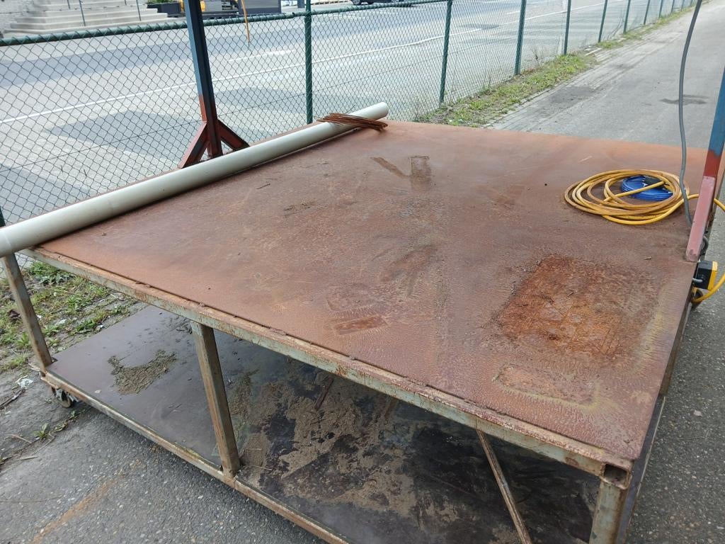 Zware Verrijdbare Lastafel 240x240 cm, Doe-het-zelf en Verbouw, Ophalen of Verzenden, Gebruikt, 170 cm of meer