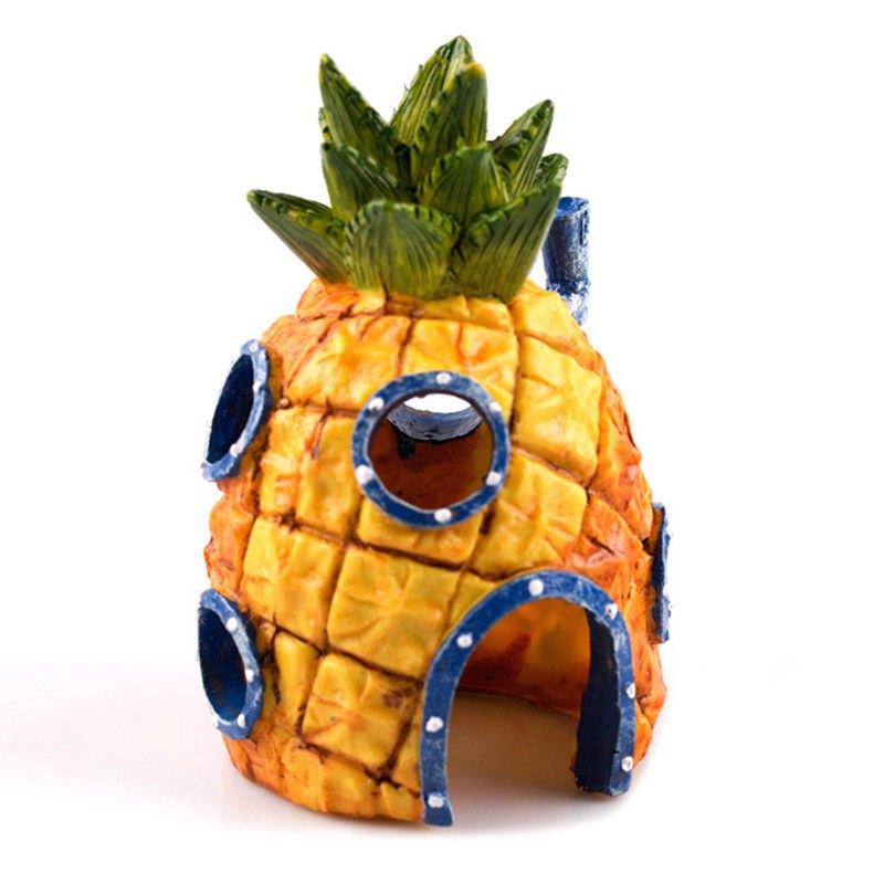 Ananashuisje Aquarium Ornament / Decoratie Sier Bodem Huis, Verzenden, Nieuw, Decoratie