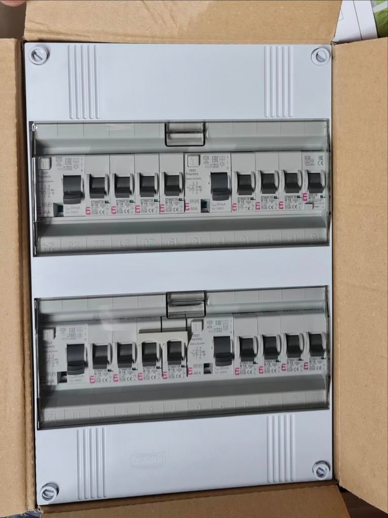 Nieuwe Meterkast / Groepenkast 4x40A, 16xB16, Doe-het-zelf en Verbouw, Ophalen of Verzenden