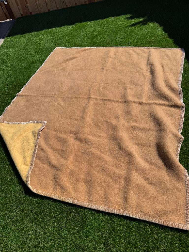 Zuiver wollen deken vintage 190x160 100%wol, Huis en Inrichting, Woonaccessoires | Plaids en Woondekens, Ophalen of Verzenden