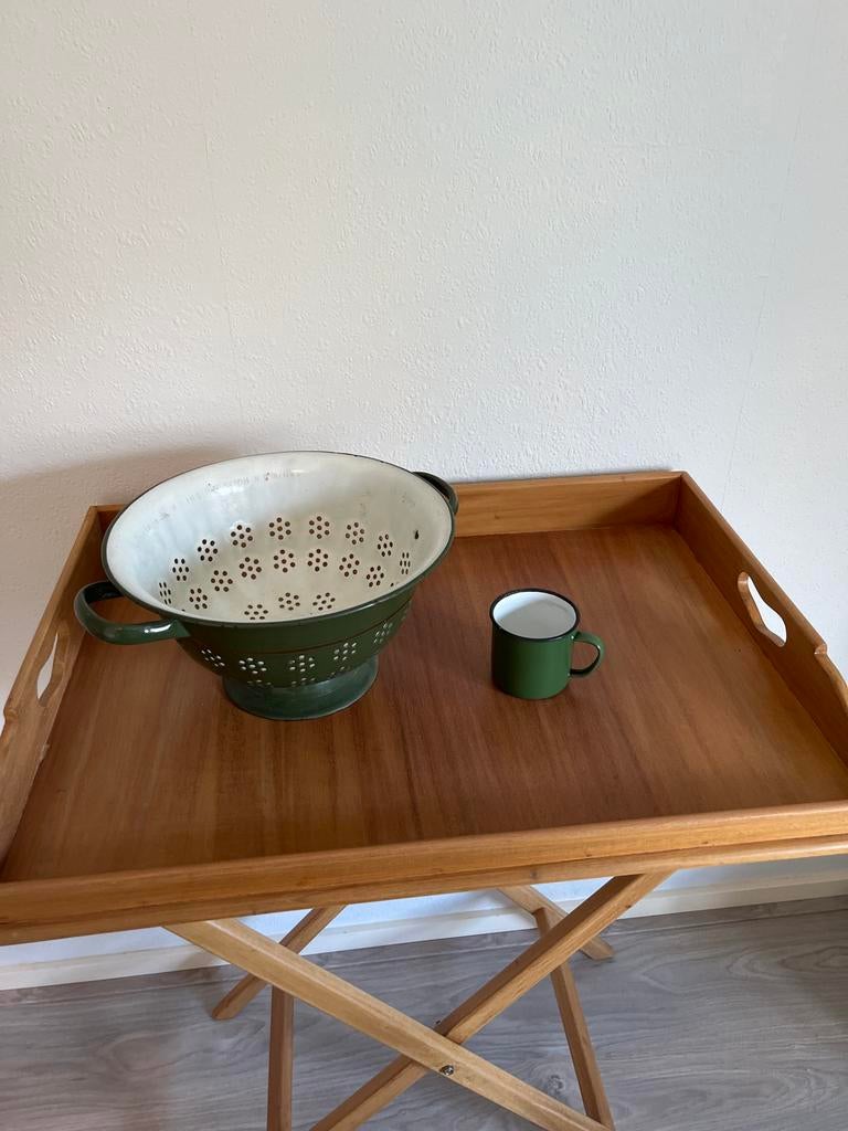 Emaille vergiet en mok, Antiek en Kunst, Antiek | Emaille, Ophalen