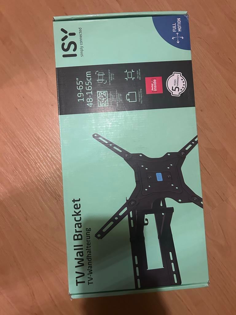 ISY TV Muurbeugel ITV 3200 - Full Motion 19-65 inch, Ophalen, Nieuw