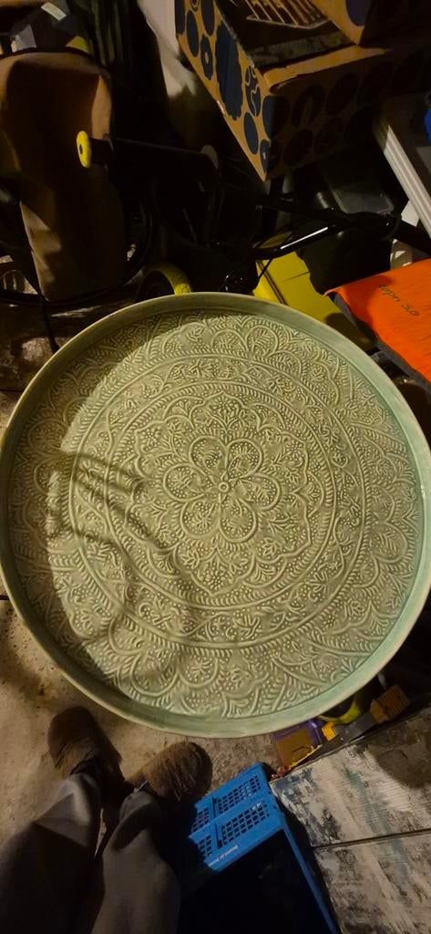 Ibiza style dienblad, Ophalen, Zo goed als nieuw, Rond, Overige materialen