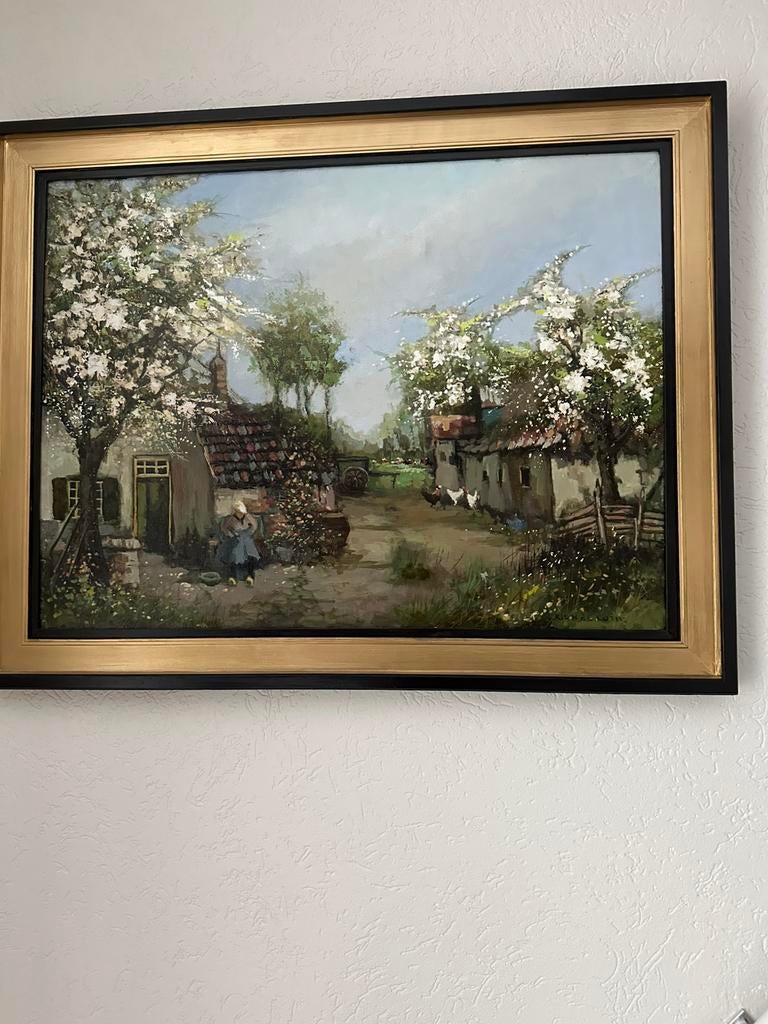 Te koop landschap olieverf., Ophalen of Verzenden