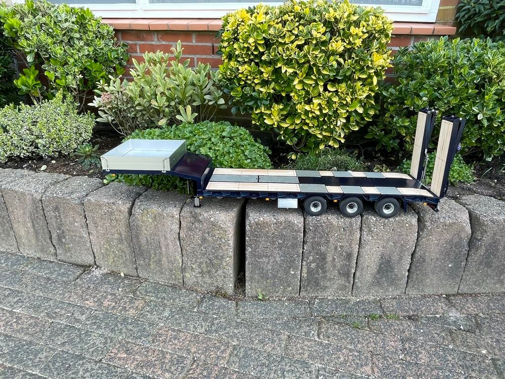 Lesu Dieplader met Hydraulische oprijplaten, Hobby en Vrije tijd, Modelbouw | Auto's en Voertuigen, Groter dan 1:32, Zo goed als nieuw