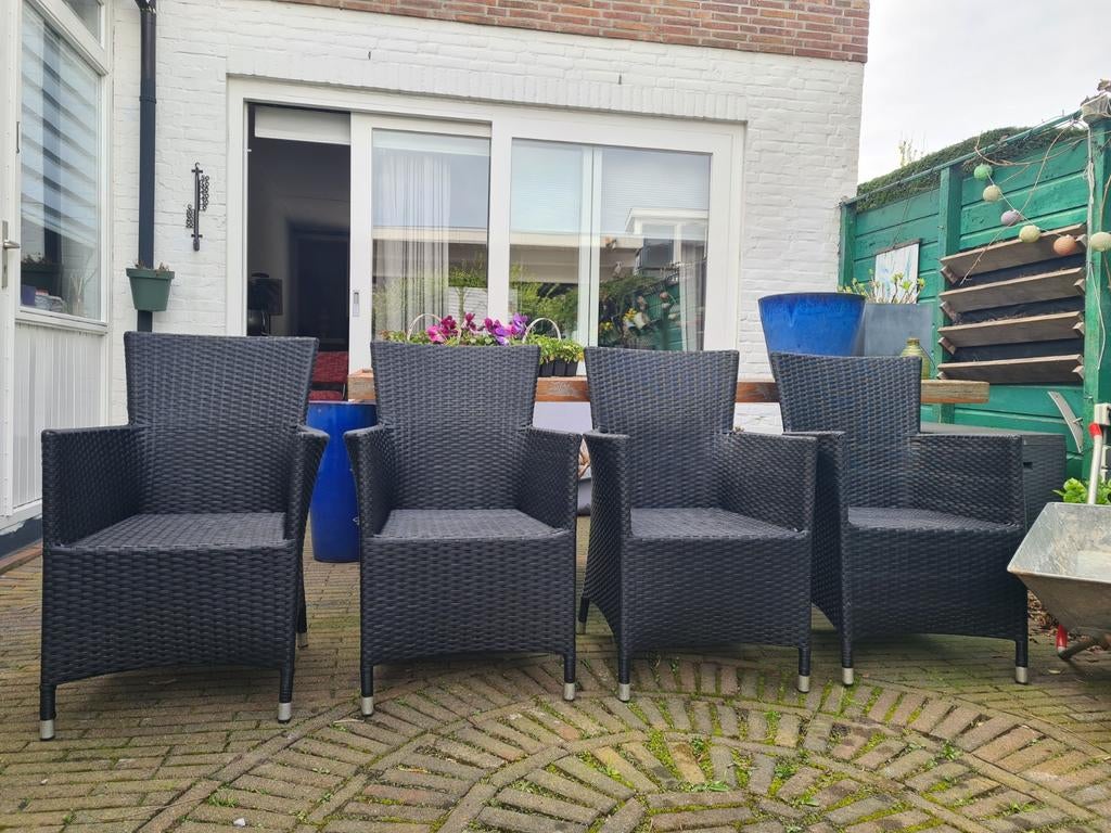 Tuinstoelen, balkon / terras antraciet Bois le Duc, Allibert, Ophalen, Gebruikt, Kunststof