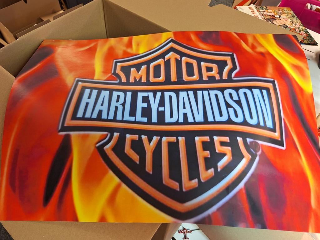 Poster harley davidson 60x40 cm alles 2 euro uitzoeken, Ophalen of Verzenden