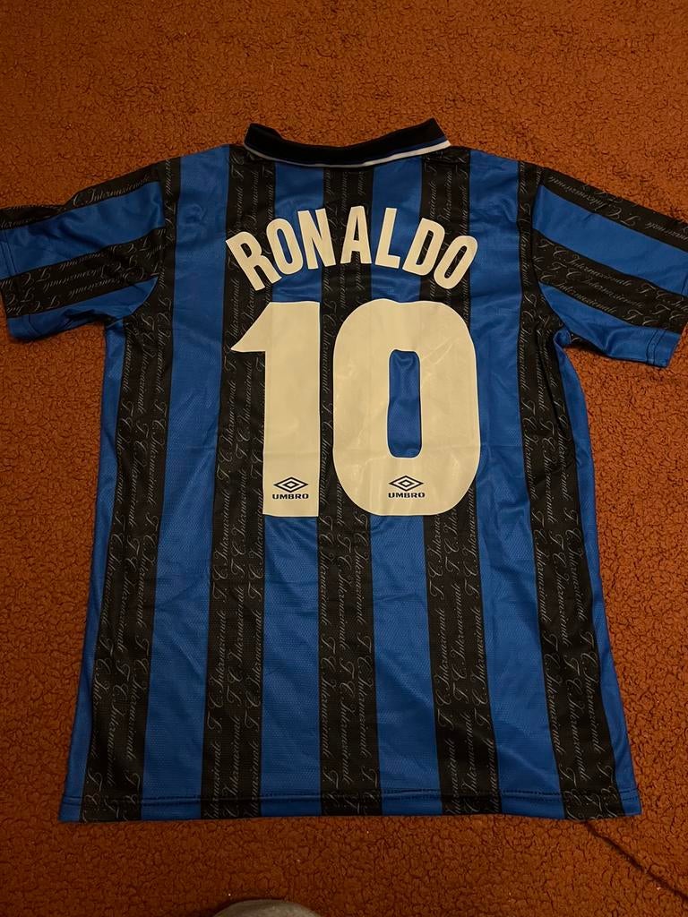 Ronaldo Inter Milan retro voetbalshirt maat M, Ophalen of Verzenden, Zo goed als nieuw, Buitenlandse clubs, Shirt