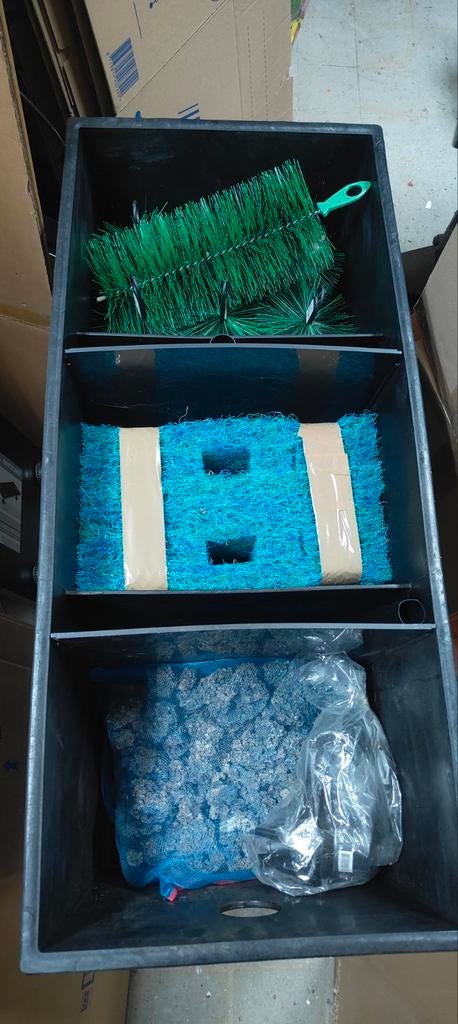 3-kamerfilter inclusief filtermateriaal en aansluitingen, Tuin en Terras, Vijvers, Ophalen, Nieuw