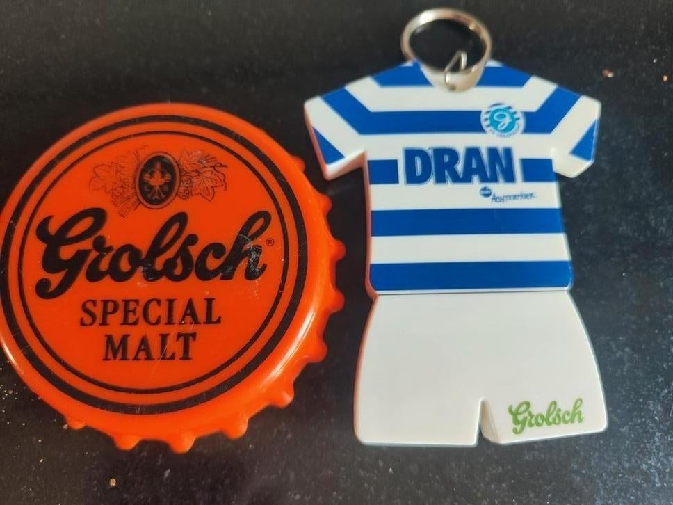 2 Grolsch & de Graafschap Achterhoek muzikale bier openers, Ophalen of Verzenden, Flesje(s), Grolsch