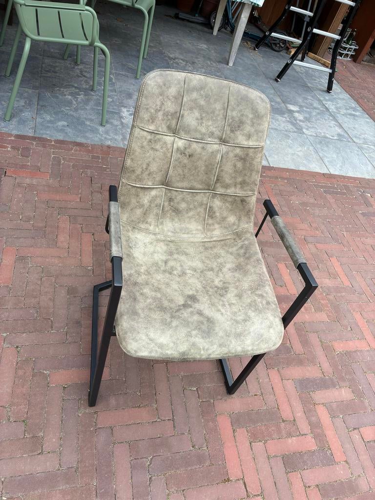 6 Eetkamerstoelen in verschillende kleuren, Huis en Inrichting, Stoelen, Gebruikt, Overige kleuren, Ophalen of Verzenden, Stof