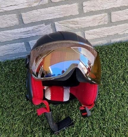 Alpina skihelm met vizier, Ophalen of Verzenden, Zo goed als nieuw, Overige typen, Overige merken