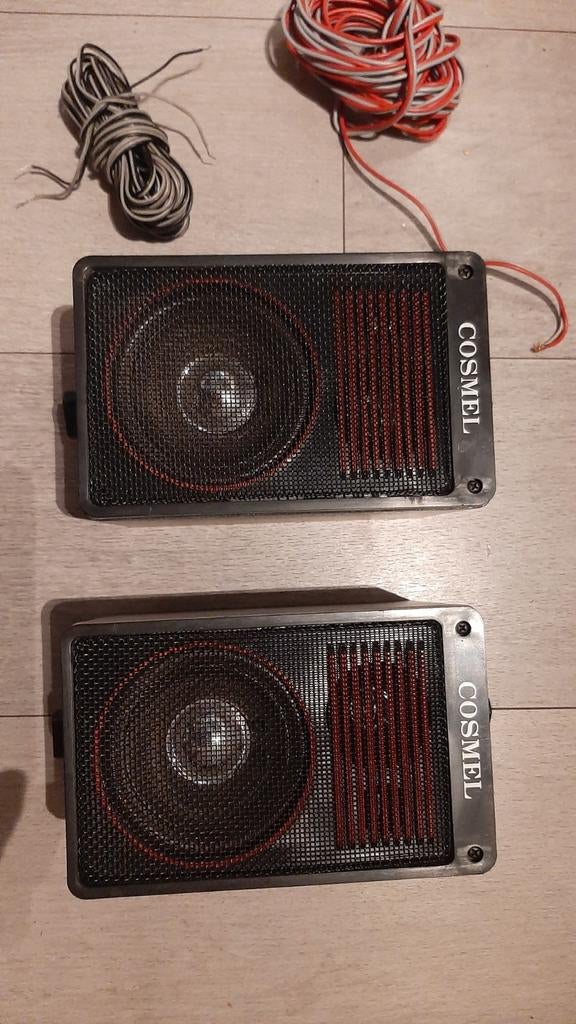 Cosmel 3-weg compact geluidsboxen 100W, 18x11cm, Audio, Tv en Foto, Gebruikt, 60 tot 120 watt, Front, Rear of Stereo speakers