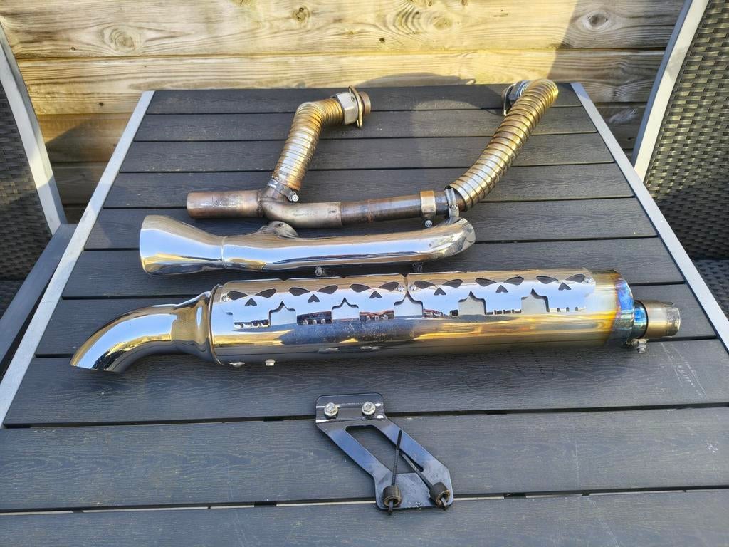 Harley Davidson Softail 2-1 uitlaat(Evo/Twin Cam, Ophalen of Verzenden, Gebruikt