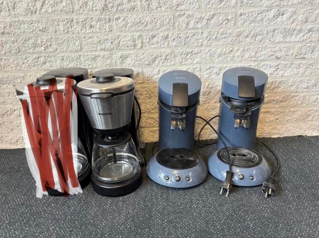 Senseo / Philips koffiezetapparaten (2x Senseo, 2x filter), Witgoed en Apparatuur, Koffiezetapparaten, Koffiepads en cups, Gebruikt