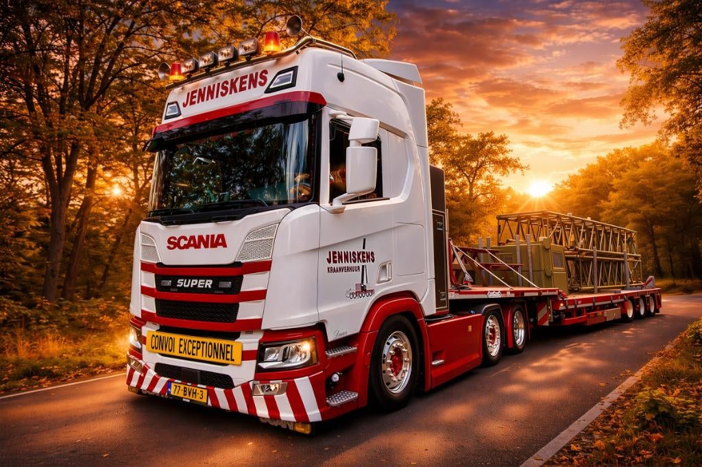 IMC  SCANIA  R 6X2  + KNT MCOS 3 AXLE   JENNISKENS  NEW, Hobby en Vrije tijd, Modelauto's | 1:50, Nieuw, Bus of Vrachtwagen, Overige merken