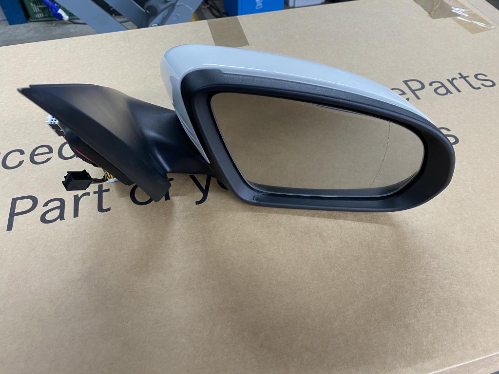 Rechtse spiegel W253 GLC Klasse elektrische inklapbaar wit, Niet ingevuld, Gebruikt, Mercedes-Benz, Niet ingevuld