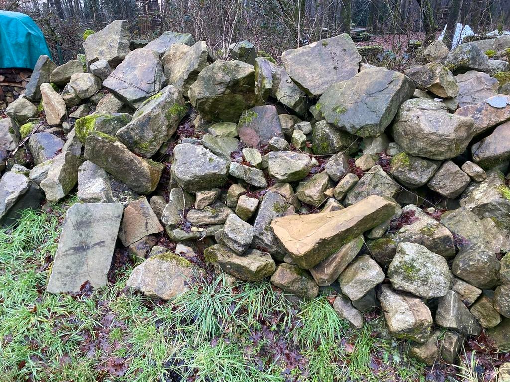 Bentheimer Zandsteen/ Natuursteen Blokken/brokstukken, Tuin en Terras, Grind, Keien en Split, Ophalen, Gebruikt, Zandsteen, Kei