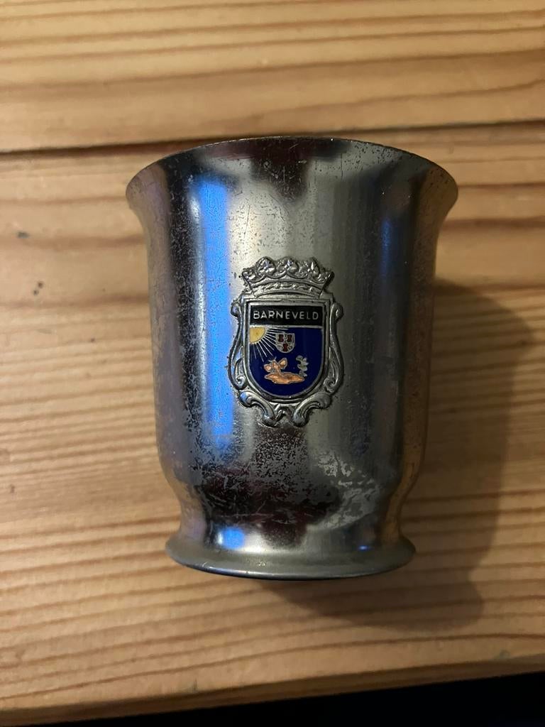 Oude tinnen beker / pot Barneveld Metawa Holland Tiel, Ophalen of Verzenden