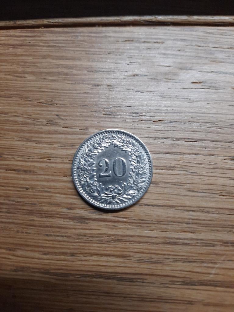 1924 B Switzerland 20 Rappen Swiss Helvetia, Ophalen of Verzenden, Overige landen