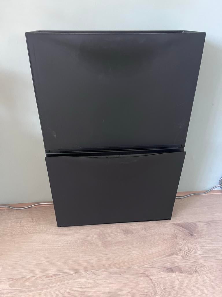 Trones Schoenenkast met 2 bakken, zwart, Huis en Inrichting, Kasten | Schoenenkasten, Ophalen, Gebruikt