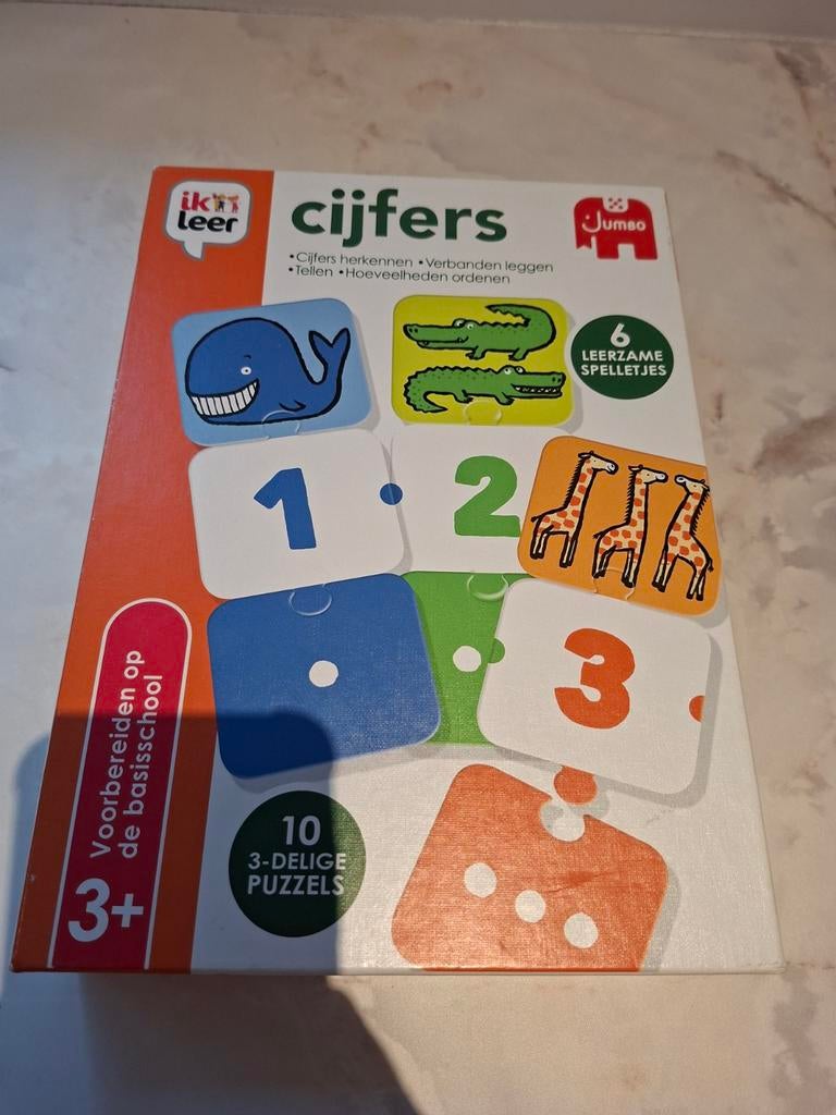 Jumbo Ik Leer Cijfers - Educatief Puzzelspel 3+, Ophalen of Verzenden, Zo goed als nieuw, Puzzelen